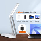 Rechargeable LED Desk Lamp – Portable Foldable Reading Light with 3 Brightness Levels, Wireless Battery-Powered Table Lamp for Home, Office & Study
