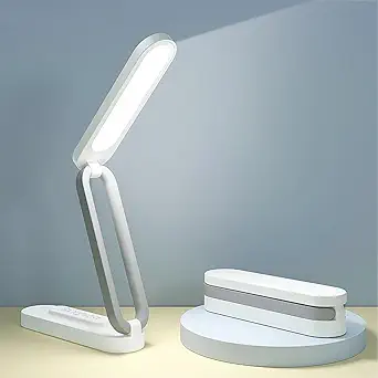 Rechargeable LED Desk Lamp – Portable Foldable Reading Light with 3 Brightness Levels, Wireless Battery-Powered Table Lamp for Home, Office & Study